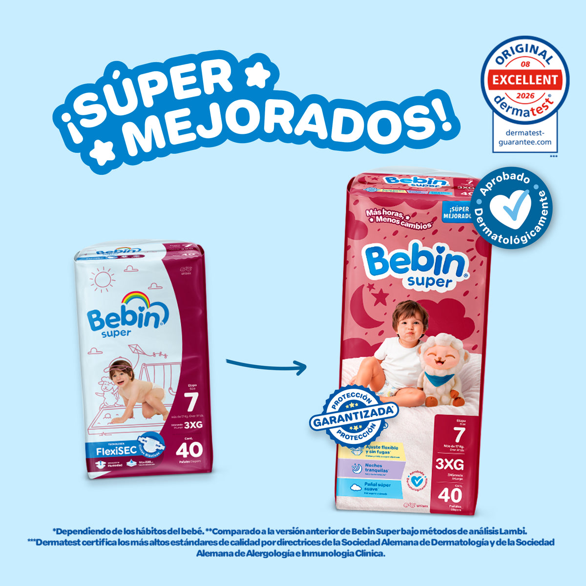 Pañales para bebé | Etapa 7 (+ 17kg) | 160 pz