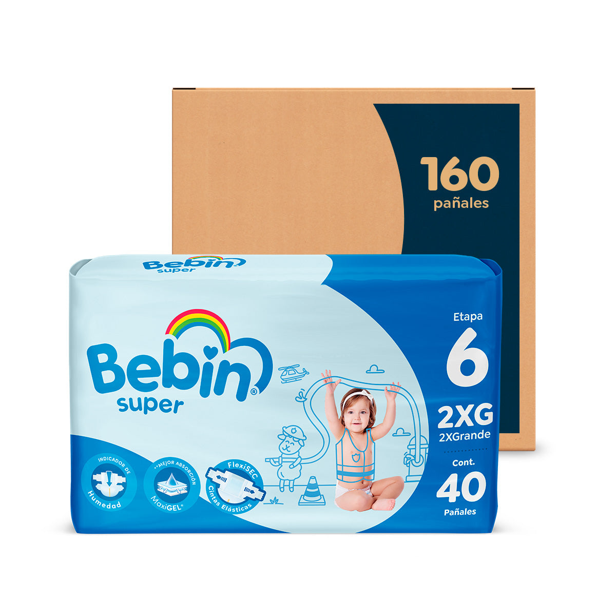 Pañales para bebé | Etapa 6 (13 - 16kg) | 160 pz