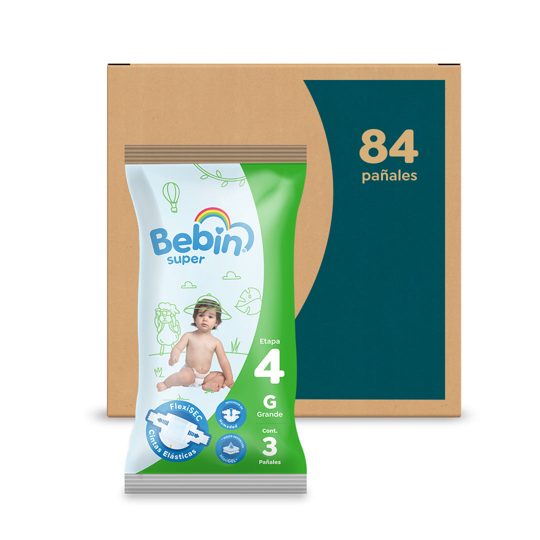 Pañales para bebé | Etapa 4 (9 - 12kg) | 84 pz