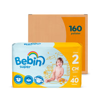 Pañales para bebé | Etapa 2 (4 - 7kg) | 160 pz