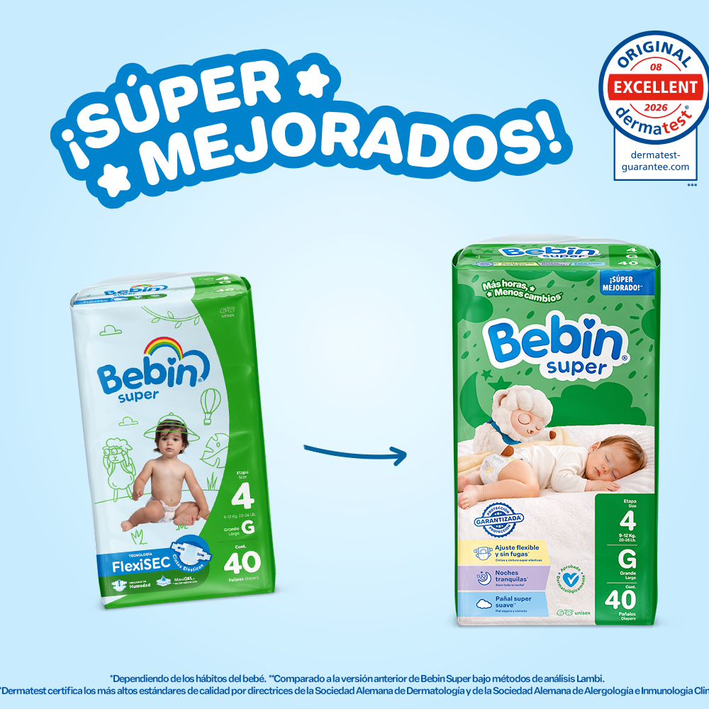 Pañales para bebé | Etapa 4 (9 - 12kg) | 160pz