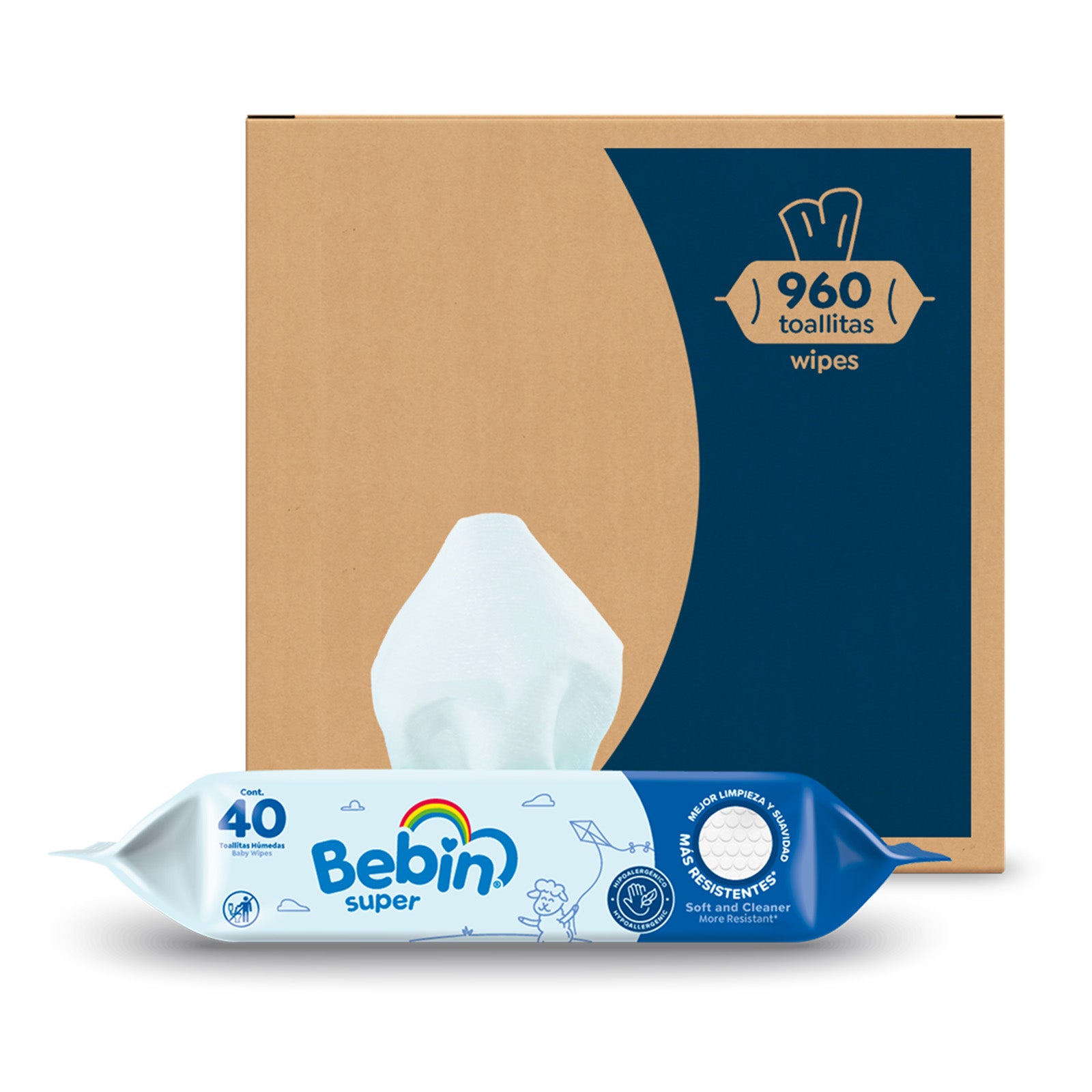 Bebin Milk Bebin Super - Toallitas Húmedas para bebé - 24 paquetes