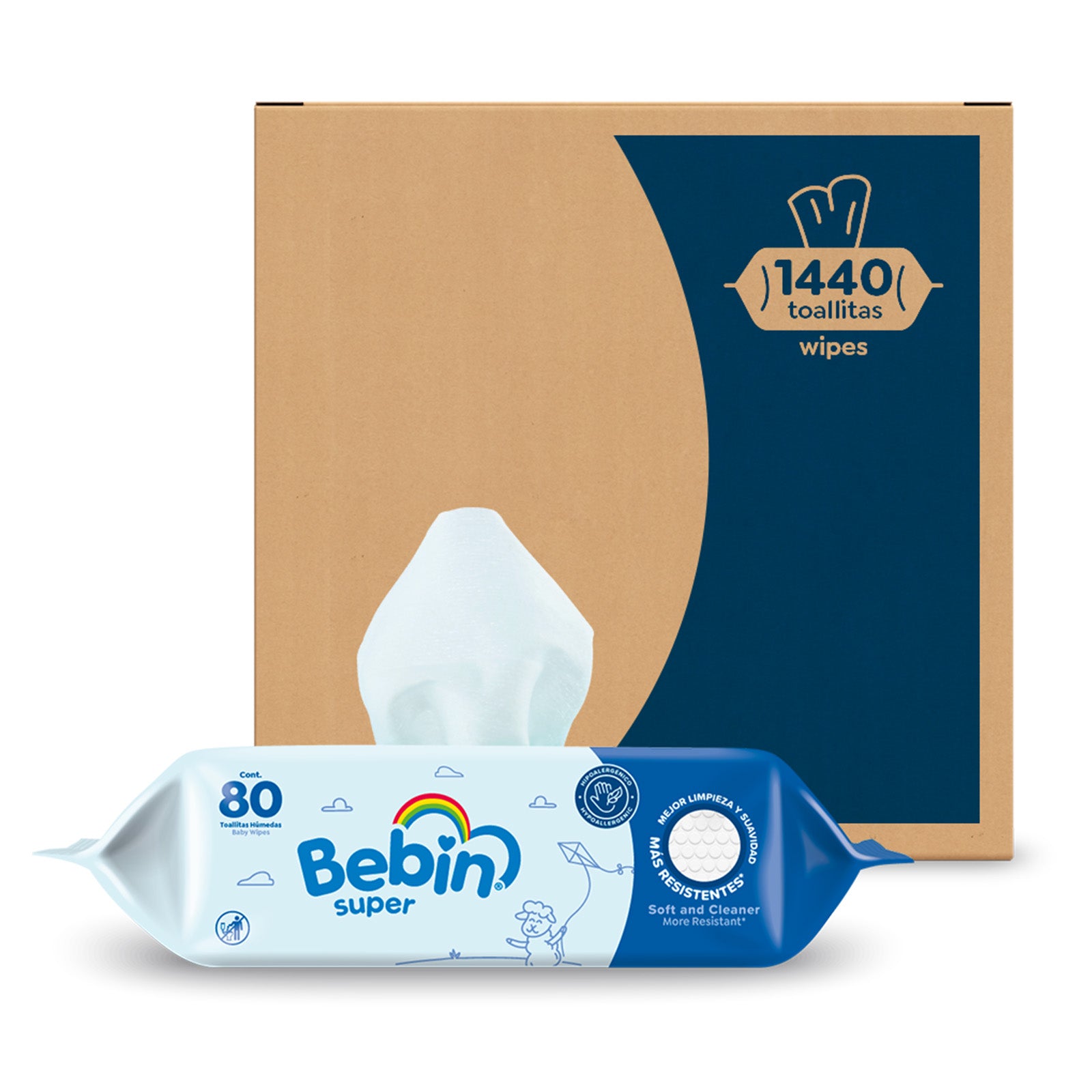 Bebin Milk Bebin Super - Toallitas Húmedas para bebé - 18 paquetes